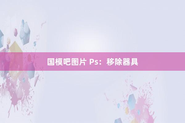 国模吧图片 Ps：移除器具